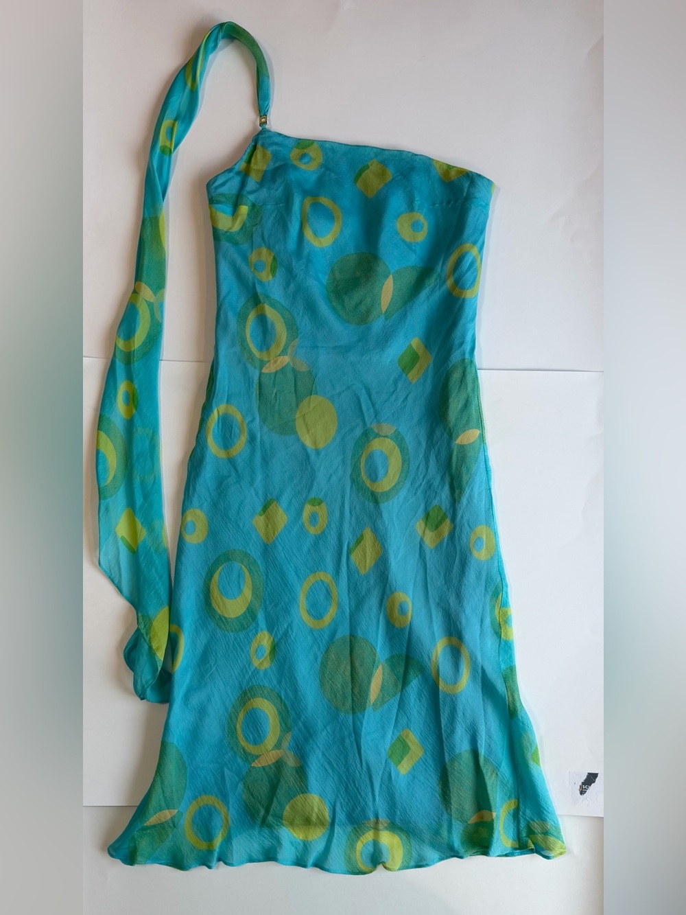 Laundry by Shelli Segal 100% silk one shoulder dress